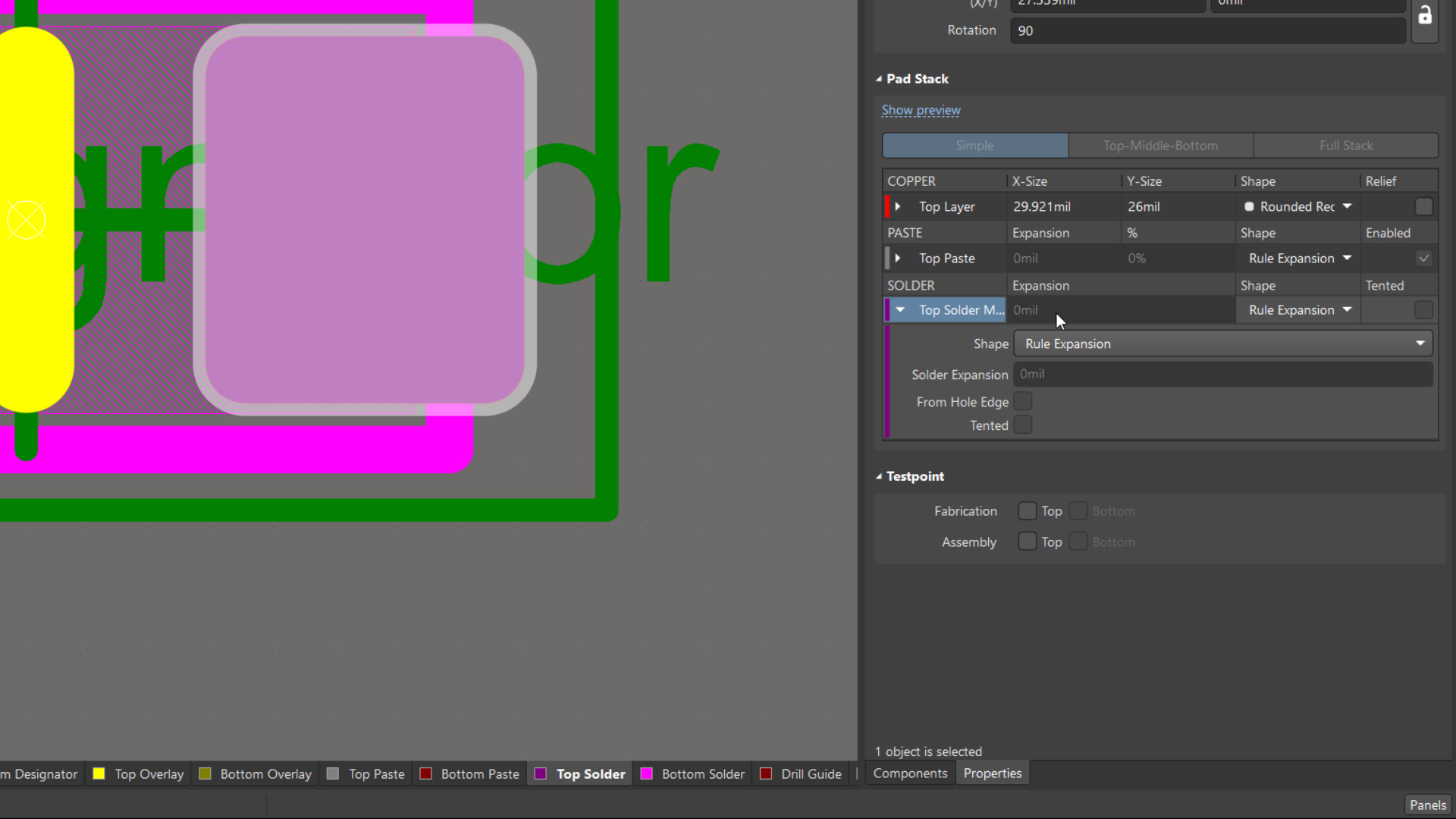 Solder Mask Zero Expansion